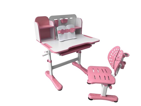 Растущая парта + стул Vivo Pink FUNDESK в Рязани - изображение