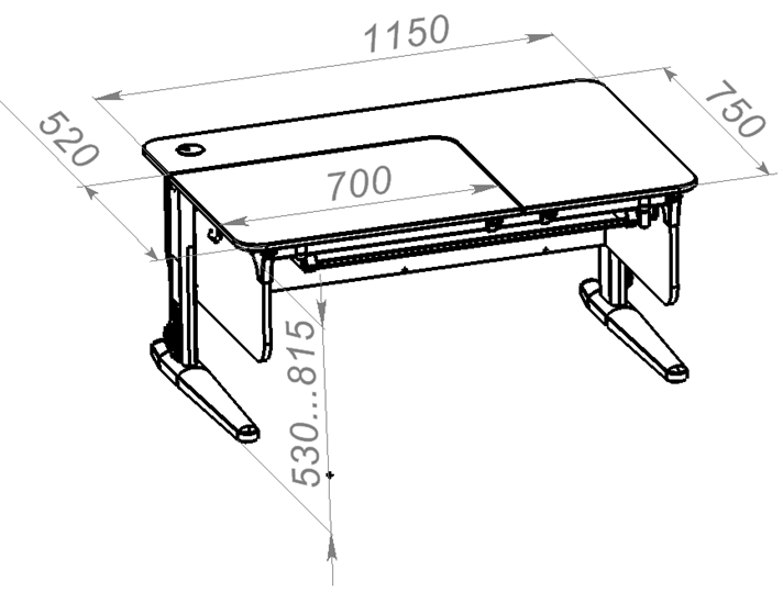 Детский стол-трансформер L/70-45 (СУТ 62) с лотком, белый/белый/белый в Рязани - изображение 5