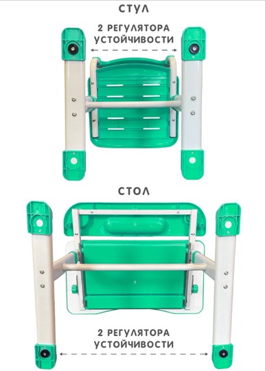 Комплект из растущих парты и стула SET HOLTO-17А, зеленый в Рязани - изображение 12