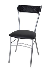 Кухонный стул Бистро Софт СРП-080С Эмаль, с мягкой спинкой Экотекс черный в Рязани